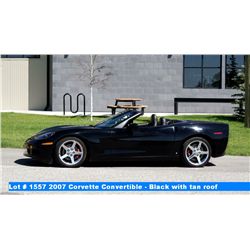 2007 Corvette Convertible, black with tan roof. New engine and APS turbo system built and installed