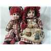 Image 2 : LOT 2 RAGGEDY ANN HAIR PORCELAIN DOLLS