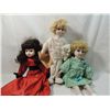 Image 1 : LOT 3 PORCELAIN DOLLS 15" TALL
