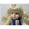 Image 3 : LOT 2 PORCELAIN DOLLS BLUE & PEACH DRESSES