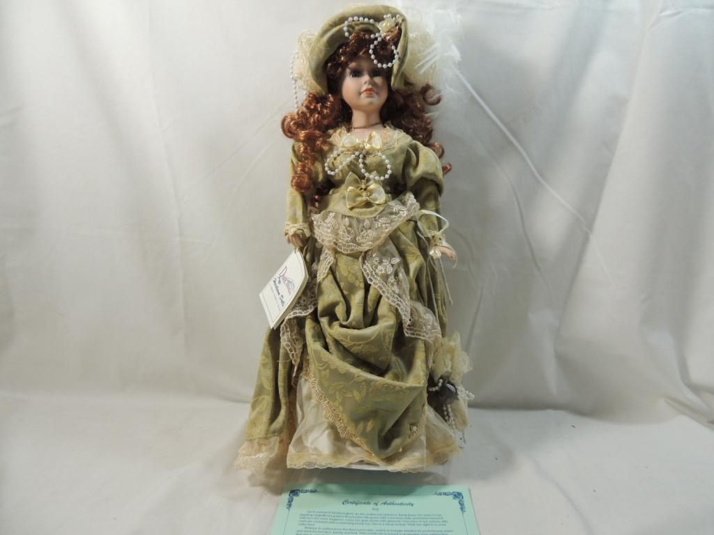 duck house heirloom dolls green dress Best Porcelain Doll From Duck House Heirloom Dolls for sale in Dekalb County, Illinois for 2026