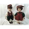 Image 1 : LOT 2 BRINNS PORCELAIN DOLLS BOY AND GIRL DOLL