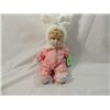 Image 3 : PORCELAIN DOLL IN BUNNY PAJAMAS AND HAT