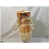 Image 3 : 17" PORCELAIN DOLL IN PEACH DRESS