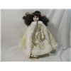 Image 1 : PORCELAIN DOLL IN WINTER WHITE DRESS AND CAPE