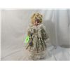 Image 1 : PORCELAIN FLORAL GROWN DOLL  WITH STAND