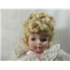 Image 2 : PORCELAIN FLORAL GROWN DOLL  WITH STAND