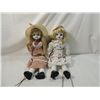 Image 3 : LOT 2 WHITE PORCELAIN DOLLS