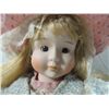 Image 2 : 22" PORCELAIN DOLL WITH COUNTRY DRESS