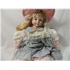 Image 3 : 22" PORCELAIN DOLL WITH COUNTRY DRESS