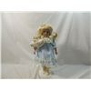 Image 1 : 16" ANCO PORCELAIN DOLL ON STAND