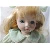 Image 2 : PORCELAIN DOLL IN LIGHT GREEN DRESS WITH STAND