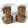 Image 1 : PAIR HAND CARVED PHILIPPINE TRIBAL MAN & WOMAN BUS