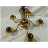 Image 2 : VINTAGE 5 LIGHT BRASS CHANDELIER