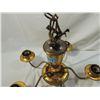 Image 3 : VINTAGE 5 LIGHT BRASS CHANDELIER