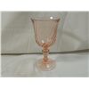 Image 2 : LOT 9 PINK DEPRESSION GLASS WINE GLASSES