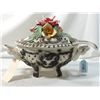 Image 2 : CAPO DE MONTE ITALY SERVING BOWL WITH LID & SPOON