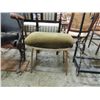 Image 1 : SMALL PADDED OLIVE GREEN FOOT STOOL
