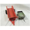 Image 2 : LOT 2 VINTAGE METAL TOY HITCH TRAILERS