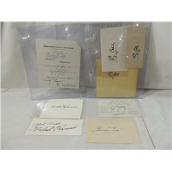 LOT 7 BASEBALL GREATS CUT SIGNATURES