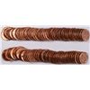 Image 1 : ( 2 ) ORIGINAL ROLLS OF GEM BU 1954 LINCOLN CENTS, ( 50 ) COINS EACH ROLL