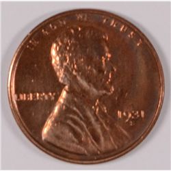 1931-S LINCOLN CENT, AU  NICE SEMI-KEY COIN