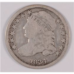 1834 BUST DIME, GOOD