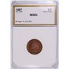 Image 1 : 1887 DOUBLE DIE OBVERSE INDIAN CENT PCI MS-60  FS# 009.5