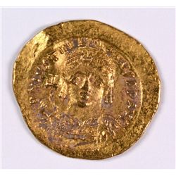 BYZANTINE SOLIDUS EMPEROR JUSTIN 565 AD XF