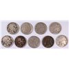 Image 1 : 9 1914 BUFFALO NICKELS AVG. CIRCULATED