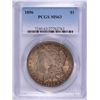 Image 1 : 1896 MORGAN SILVER DOLLAR PCGS MS63 RAINBOW TONE