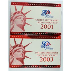 (2) US SILVER PROOF SETS (01, 03)