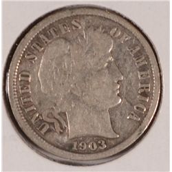 1903-S BARBER DIME XF-40