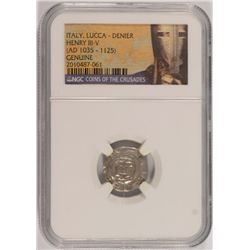 (AD 1035-1125) ITALY LUCCA-DENIER NGC GENUINE