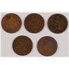 Image 1 : (5) 1865 LOW GRADE INDIAN HEAD CENTS