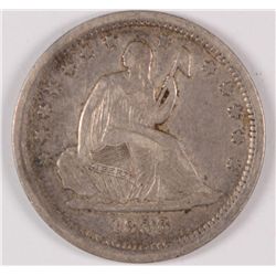 1838 SEATED QUARTER XF-40