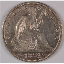 1854-O SEATED HALF DOLLAR AU-55