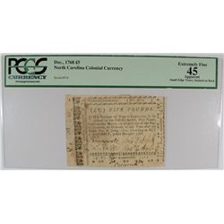 1768 FIVE POUNDS COLONIAL NORTH CAROLINA PCGS 45 APPARENT