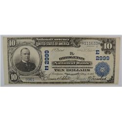 1902 $10 NATIONAL BRIDGETON, NJ #2999 VF/XF