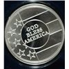 Image 1 : "GOD BLESS AMERICA" ONE OUNCE .999 SILVER ART ROUND IN CAPSULE  WITH GIFT BOX