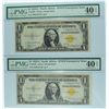 Image 1 : ( 2 ) CONSECUTIVELY NUMBER FR#2306 NORTH AFRICA NOTES, BOTH PMG 40 EPQ, RARE!!