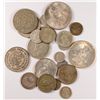 Image 1 : LOT OF ( 21 ) FOREIGN SILVER COINS, LOADED WITH LARGE COINS!