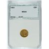 Image 2 : 1861 III Gold Dollar PCI MS-65