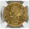 Image 2 : 1845 $5 Gold Liberty NGC AU Details (Scratches)