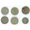 Image 1 : (6) Misc Coins (83 W/C-5c, 83 N/C-5c, 87-5c, 94-5c, 17-5c,92-10c) Avg Circ