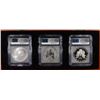 Image 2 : 2006 3 pcs AMERICAN SILVER EAGLE SET, ICG PERFECT PROOF-70! IN BOX WITH COA !