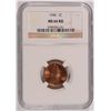 Image 1 : 1946 LINCOLN CENT, NGC MS-66 RED!  NICE!
