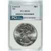 Image 1 : 1989 AMERICAN SILVER EAGLE, PCI MS-70  RARE  TRENDS PRICE $1600.00