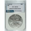 Image 1 : 2005 AMERICAN SILVER EAGLE, PCI MS-70!  RARE