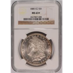 1880-CC MORGAN DOLLAR NGC MS-63+